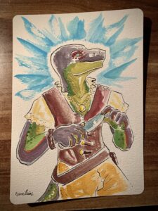 Marín watercolor portrait